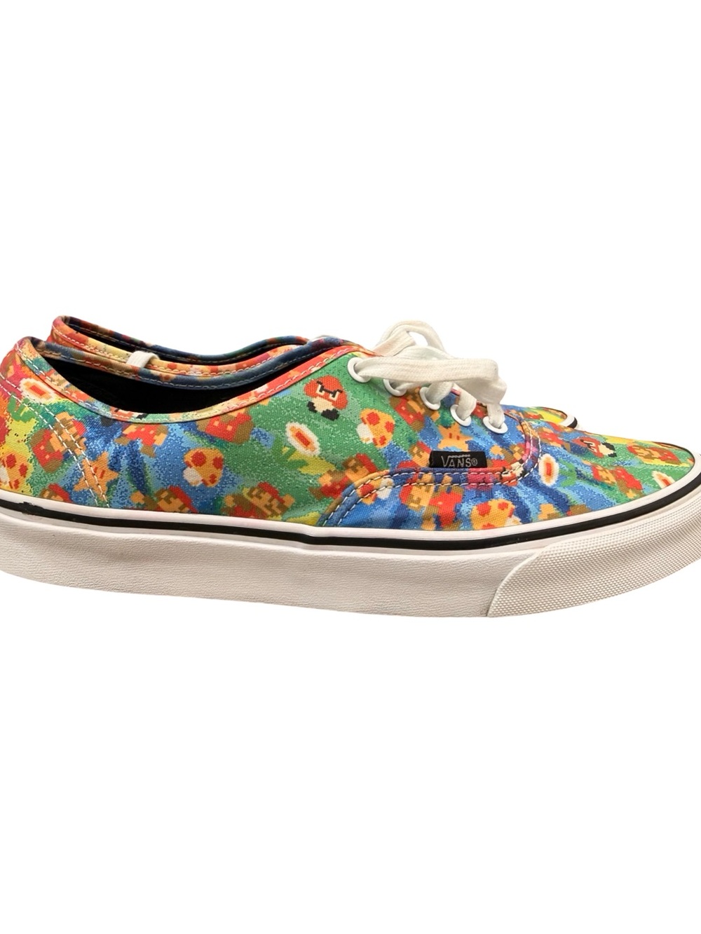Vans x Nintendo Super Mario Bros Authentic Tie Dye Sneakers Men’s 11 Rare - Picture 7 of 13